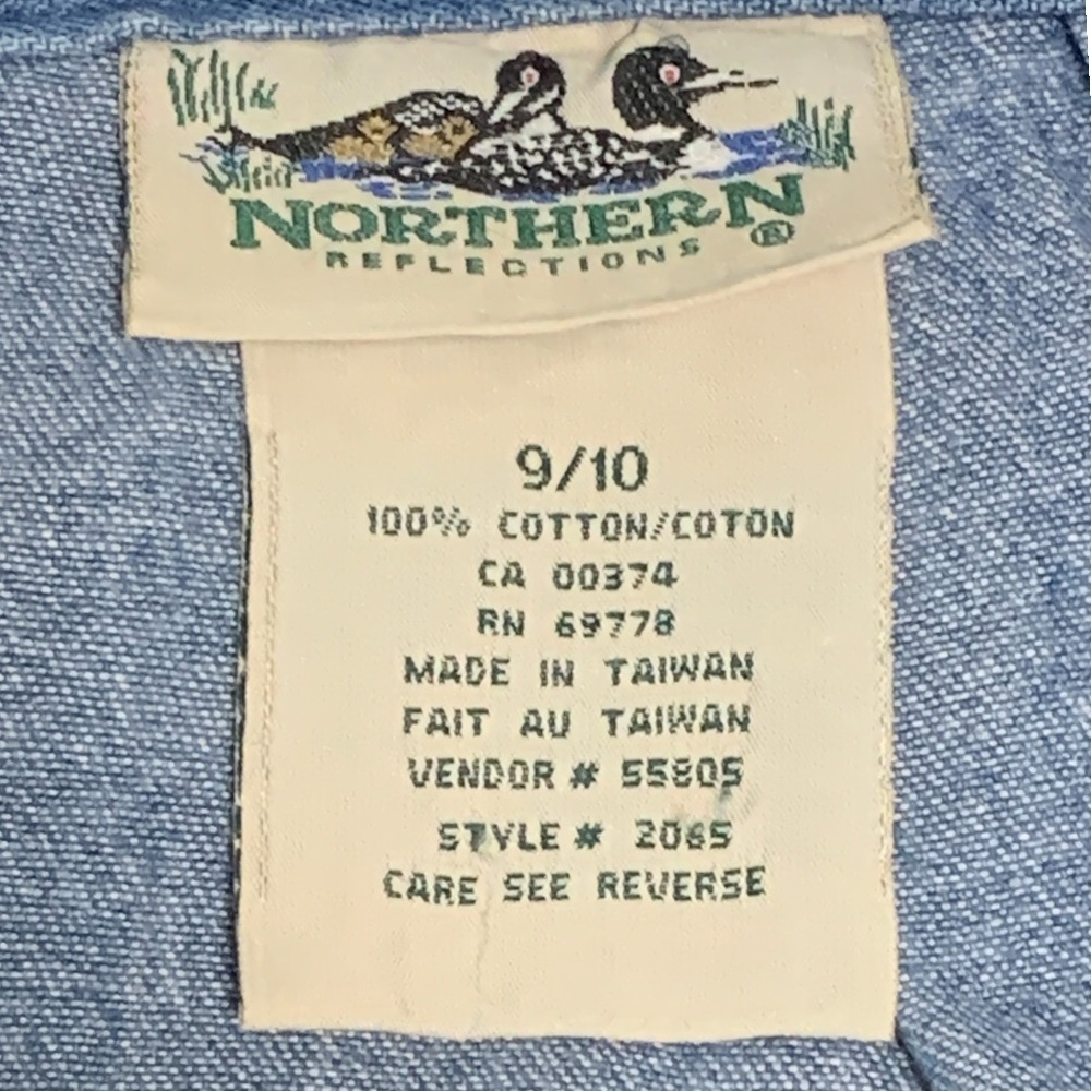 Vintage Northern Reflections Button Front Flared Denim Midi Skirt | Size 9/10 - Picture 8 of 10